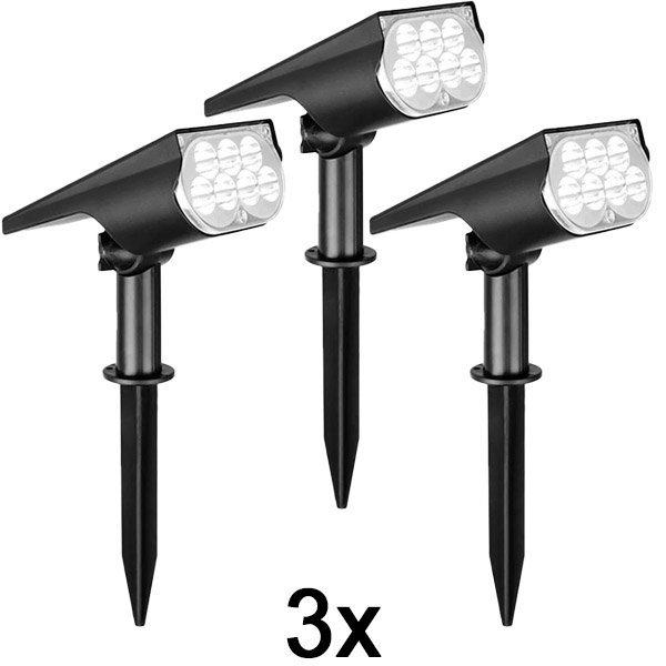 3x Dritë projektori solare për jashtë | SPOTIKE