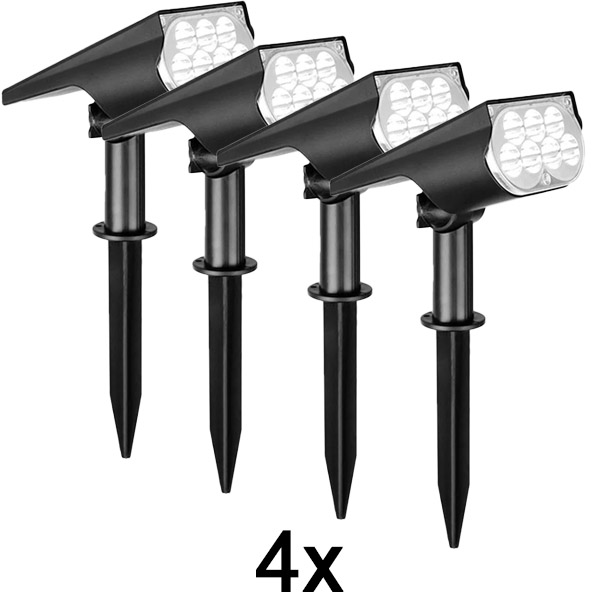 4x Dritë projektori solare për jashtë | SPOTIKE